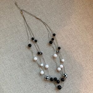 Three Chain Beaded Necklace